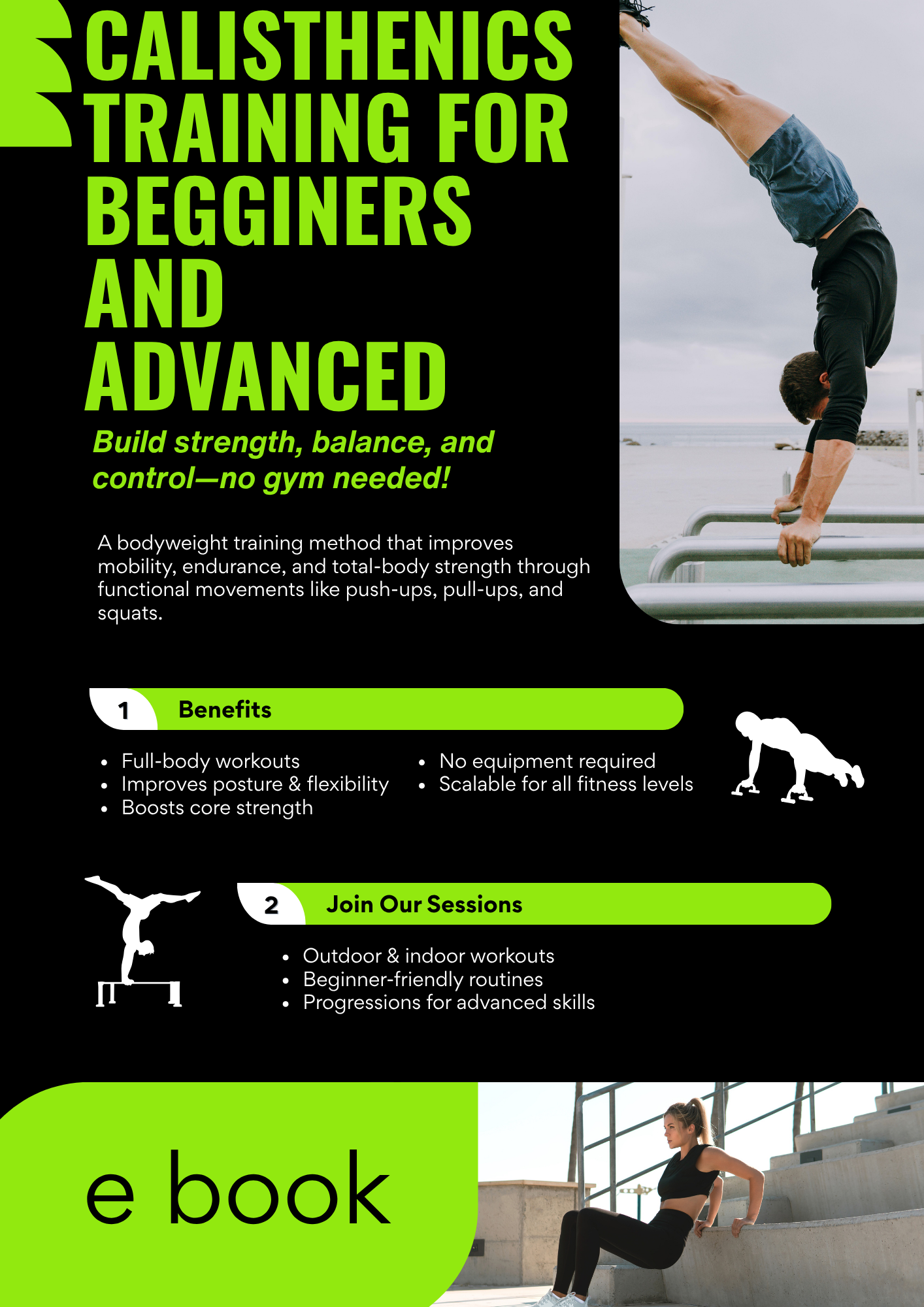 Calisthenics training for begginers and advanced. Digitalsolution
